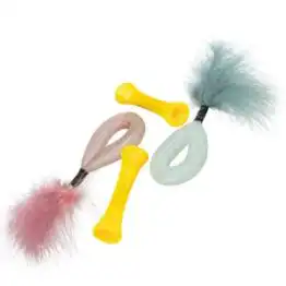Trixie Speeltubes met veertjes set 4 stuks